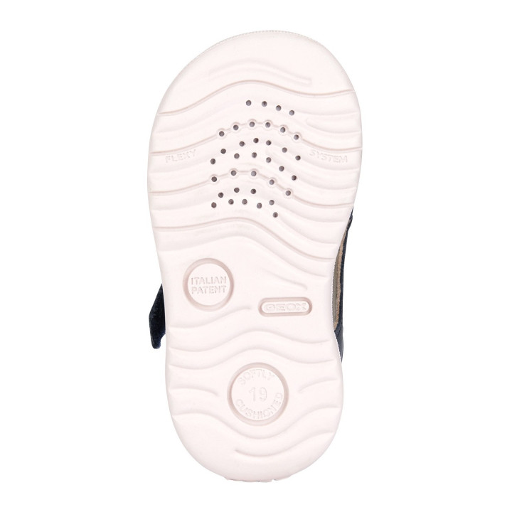 SANDALS GEOX MACCHIA BABY GIRL FIRST STEP NAVY