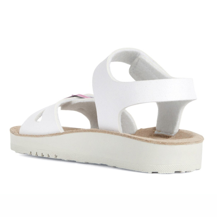 SANDAŁY GEOX COSTAREI GIRL WHITE/FUCHSIA