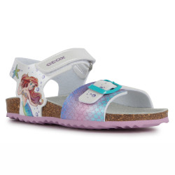 SANDAŁY GEOX ADRIEL DISNEY PRINCEES WHITE/AQUAMARINE