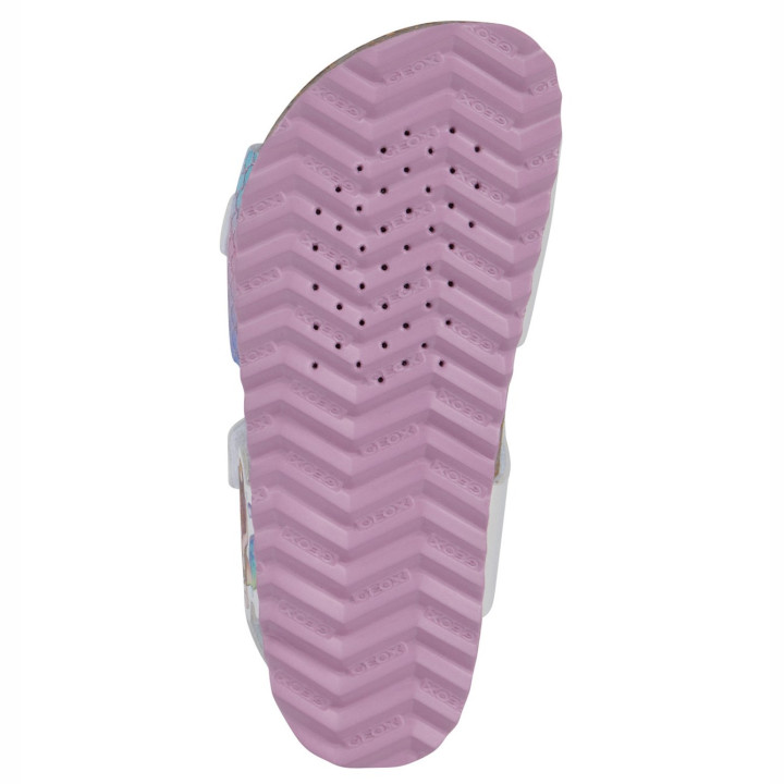 SANDALS GEOX ADRIEL DISNEY PRINCEES WHITE/AQUAMARINE