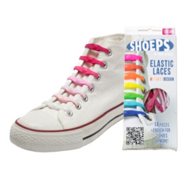 SHOEPS ELASTIC LACES MIX PINK 14 PIECES