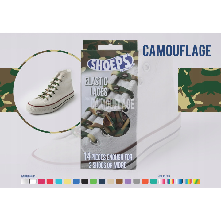 SHOEPS ELASTIC LACES MORO 14 PIECES