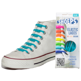 SHOEPS ELASTIC LACES GREEN 14 PIECES