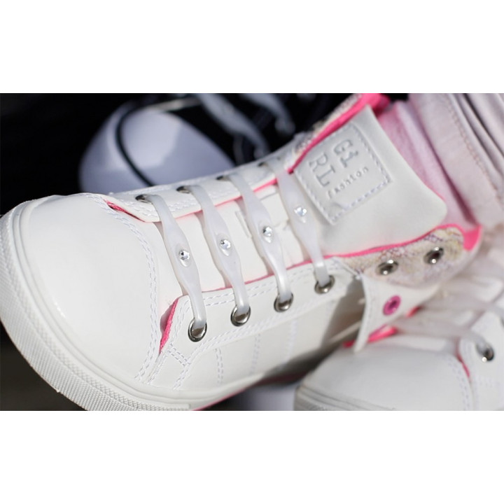 SHOEPS ELASTIC LACES DIAMOND BUTTON 14 PIECES
