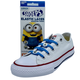 SHOEPS ELASTIC LACES MINIONS BLUE 14 PIECES