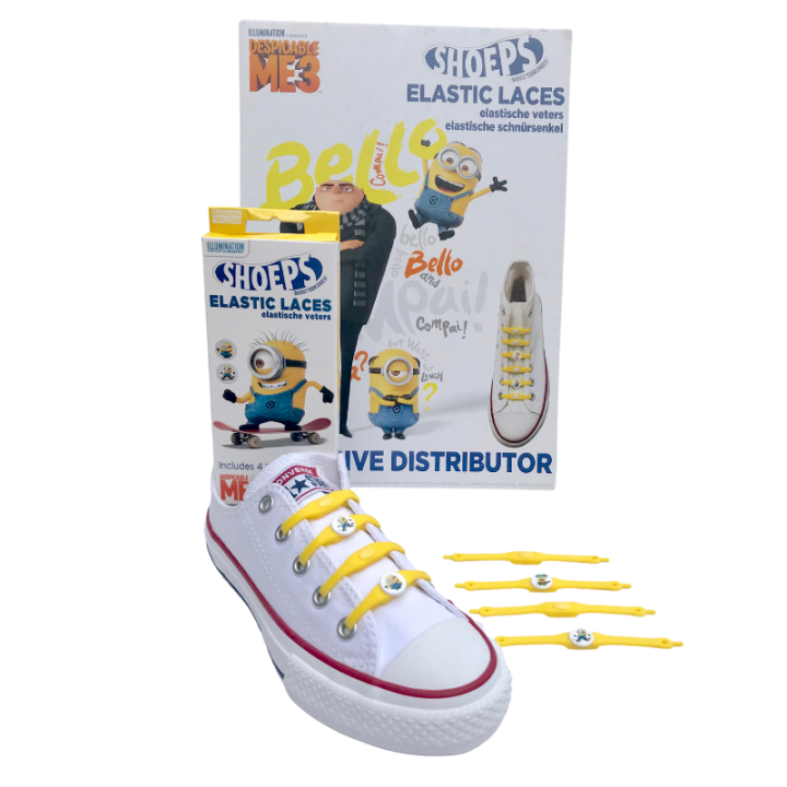 SHOEPS ELASTIC LACES MINIONS YELLOW 14 PIECES