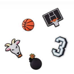CROCS JIBBITZ™ CHARMS 10009750 BASKETBALL STAR 5-PACK