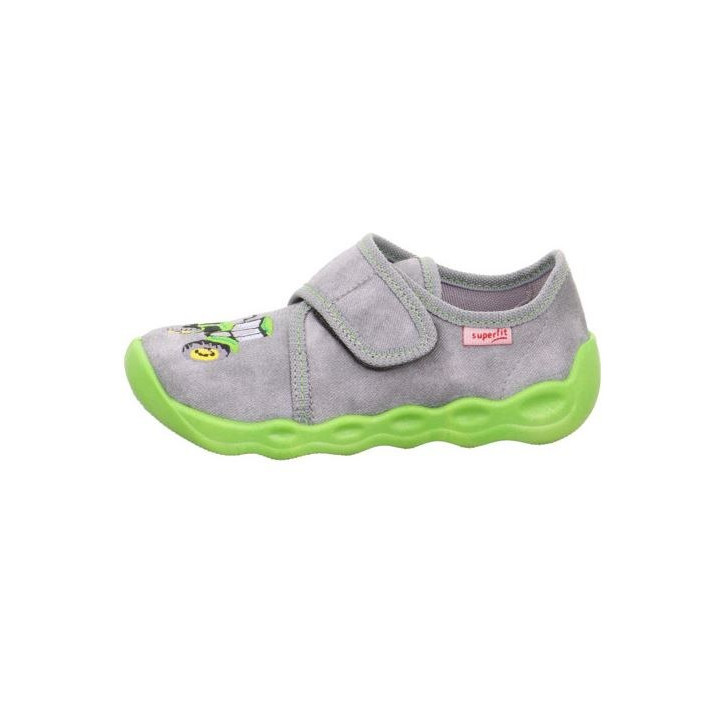 PANTOFLE TEKSTYLNE KAPCIE SUPERFIT BUBBLE GRAU 1-006274-2030