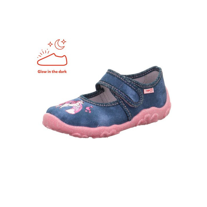 PANTOFLE TEKSTYLNE KAPCIE SUPERFIT BONNY BLAU 1-800282-8050