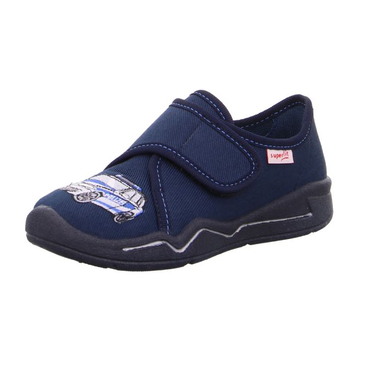 PANTOFLE TEKSTYLNE KAPCIE SUPERFIT BENNY BLAU/WEISS 0-800298-8000