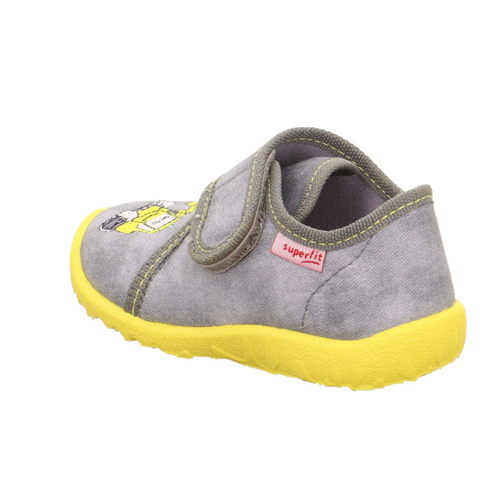 PANTOFLE TEKSTYLNE KAPCIE SUPERFIT SPOTTY GRAU 1-009254-2050