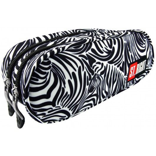 PIÓRNIK SASZETKA DWUKOMOROWA ST.RIGHT ZEBRA PU-02
