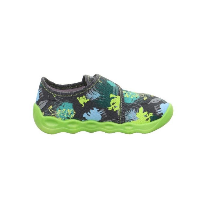 PANTOFLE TEKSTYLNE KAPCIE SUPERFIT BUBBLE GRAU/MEHRFARBIG 1-006273-2010