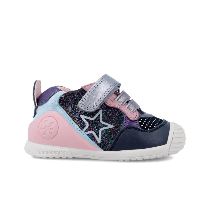 SHOES BIOMECANICS FIRST STEP 231115-A NEGRO Y MALVA