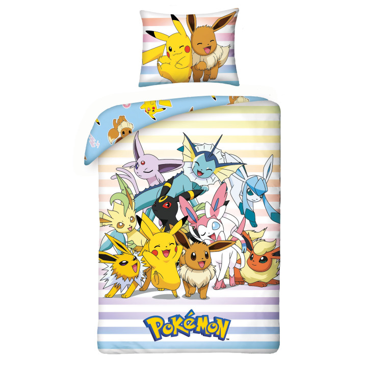 POŚCIEL BAWEŁNIANA DZIECIĘCA 160 X 200 CM POKEMON PIKACHU POK-322BL