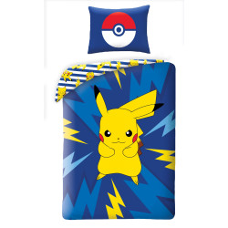 POŚCIEL BAWEŁNIANA 140 X 200 CM POKEMON PIKACHU POK-605BL