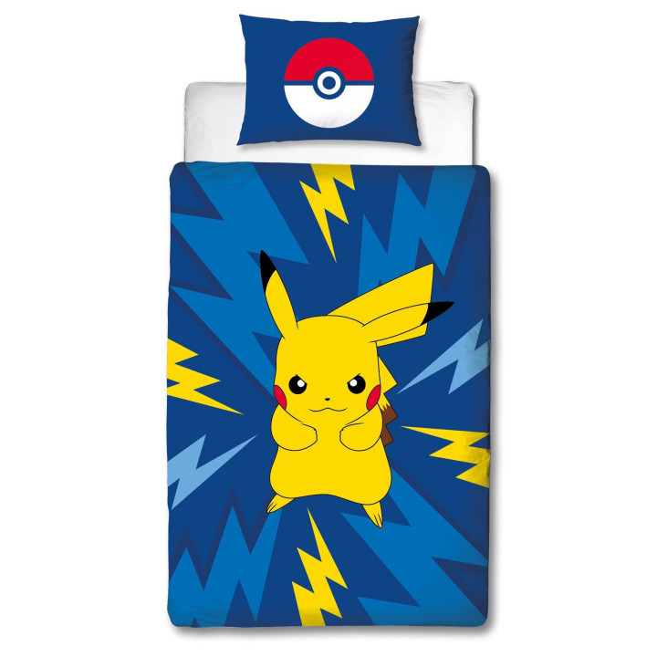 POŚCIEL BAWEŁNIANA 140 X 200 CM POKEMON PIKACHU POK-605BL