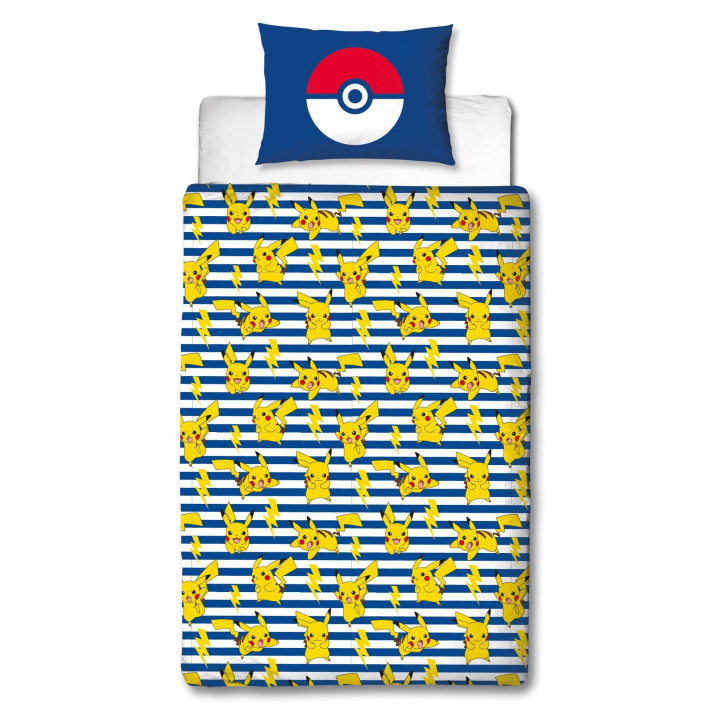 SINGLE DUVET SET 140 X 200 CM POKEMON PIKACHU POK-605BL