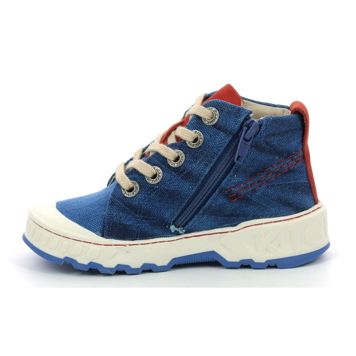 SHOES KICKERS KICKRUP BLUE ROUGE