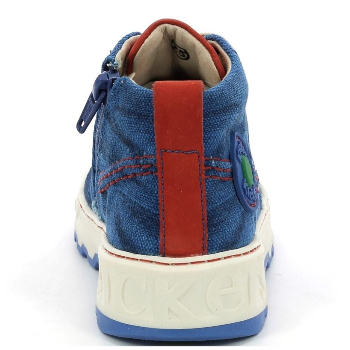SHOES KICKERS KICKRUP BLUE ROUGE