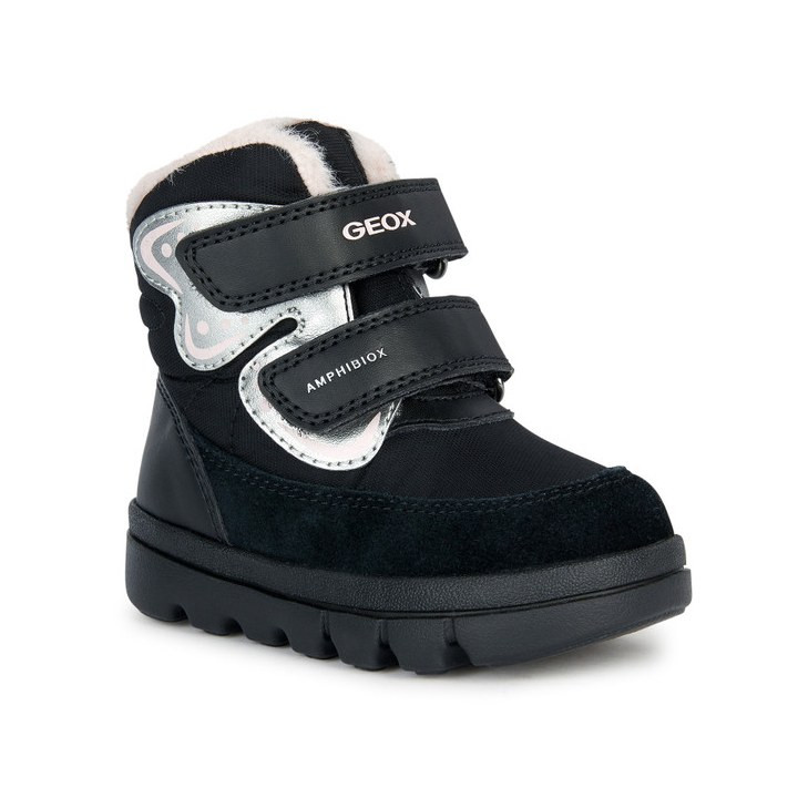 ŚNIEGOWCE GEOX WILLABOOM BLACK/LT PINK AMPHIBIOX