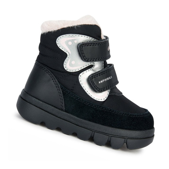ŚNIEGOWCE GEOX WILLABOOM BLACK/LT PINK AMPHIBIOX