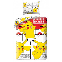 SINGLE DUVET SET 140 X 200 CM POKEMON PIKACHU POK-286BL