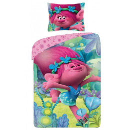SINGLE DUVET SET 160 X 200 CM TROLLS TM-9006BL
