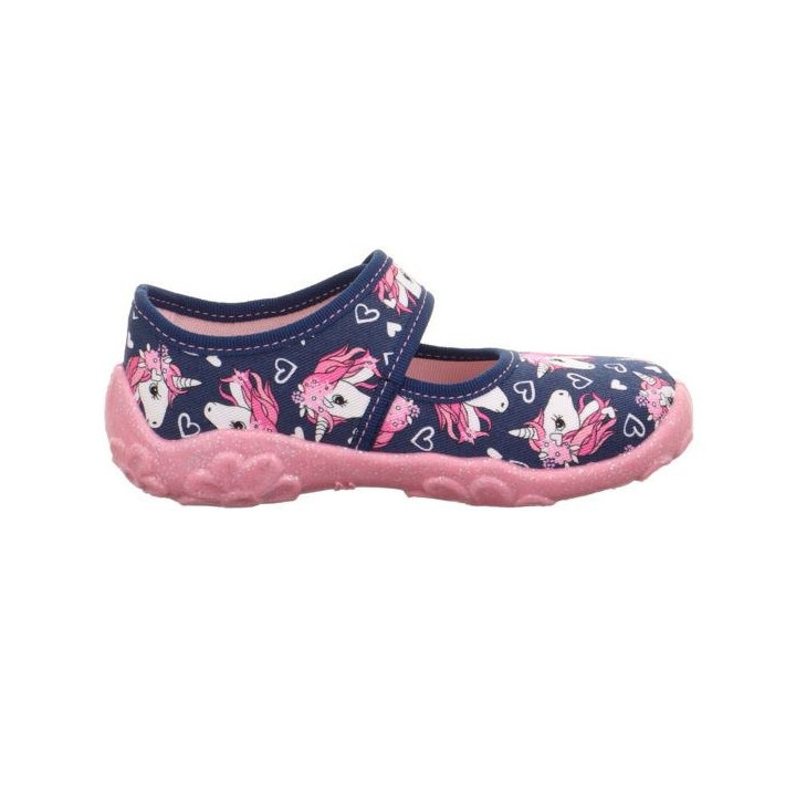 PANTOFLE TEKSTYLNE KAPCIE SUPERFIT BONNY DUNKELBLAU 1-800283-8090