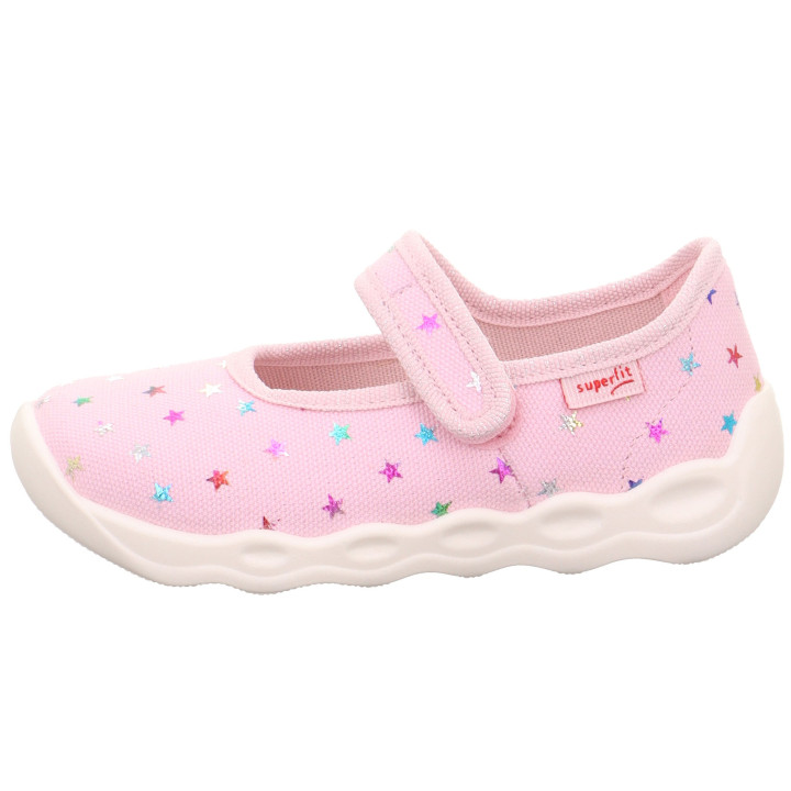 PANTOFLE TEKSTYLNE KAPCIE SUPERFIT BUBBLE ROSA 1-006271-5530