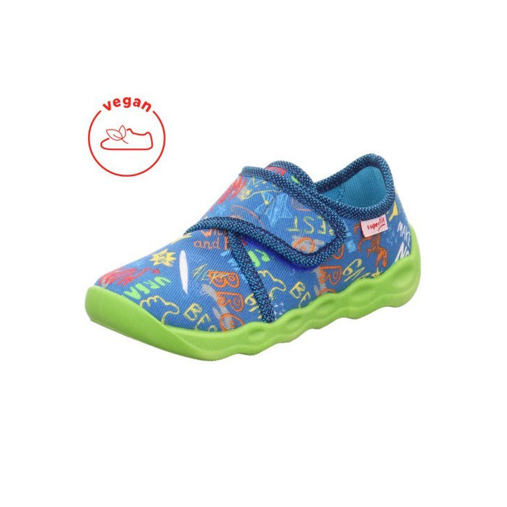PANTOFLE TEKSTYLNE KAPCIE SUPERFIT BUBBLE BLAU 1-006273-8000