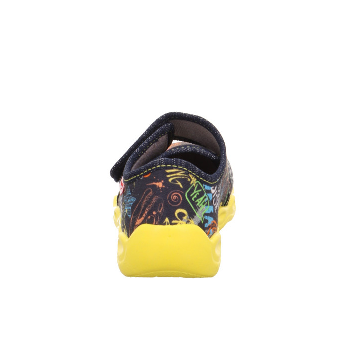 PANTOFLE TEKSTYLNE KAPCIE SUPERFIT BUBBLE DUNKELBLAU 1-006273-8010