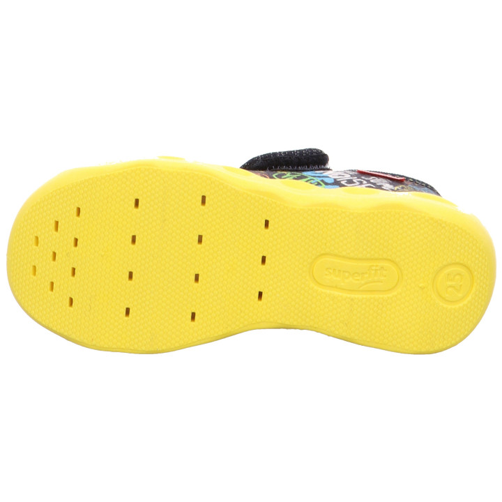 PANTOFLE TEKSTYLNE KAPCIE SUPERFIT BUBBLE DUNKELBLAU 1-006273-8010