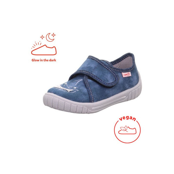 PANTOFLE TEKSTYLNE KAPCIE SUPERFIT BILL BLAU 1-800278-8060