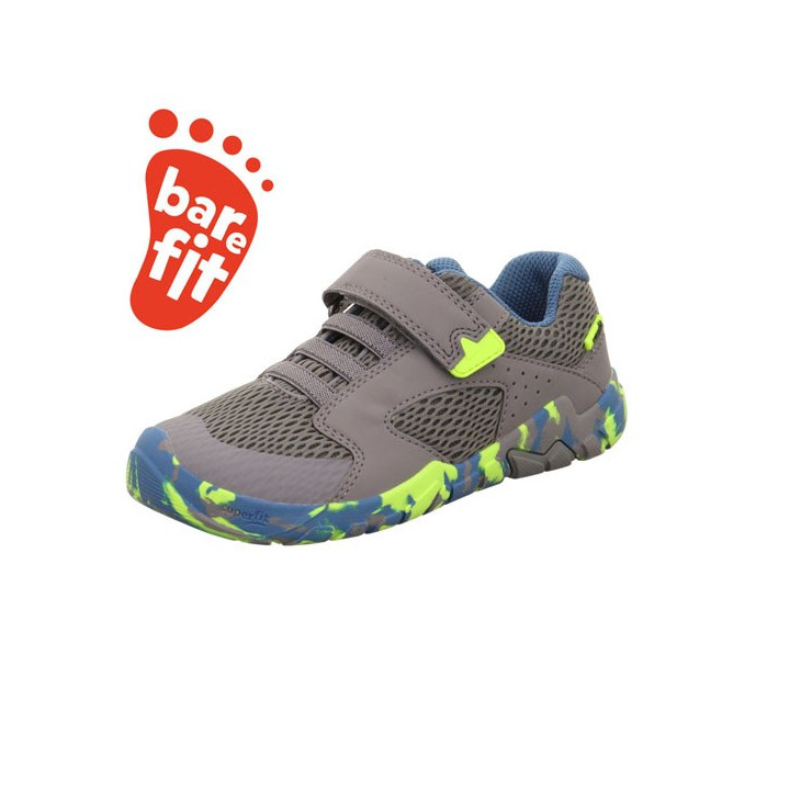 SNEAKERS BAREFOOT SUPERFIT TRACE HELLGRAU/GELB 1-006030-2500