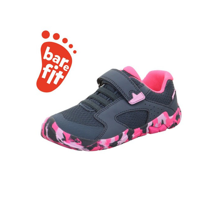 SNEAKERSY BAREFOOT SUPERFIT TRACE BLAU/PINK 1-006030-8020