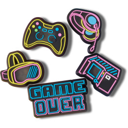 CROCS JIBBITZ™ CHARMS PRZYPINKI 10012094 LIGHTS UP NEON GAMER 5-PACK
