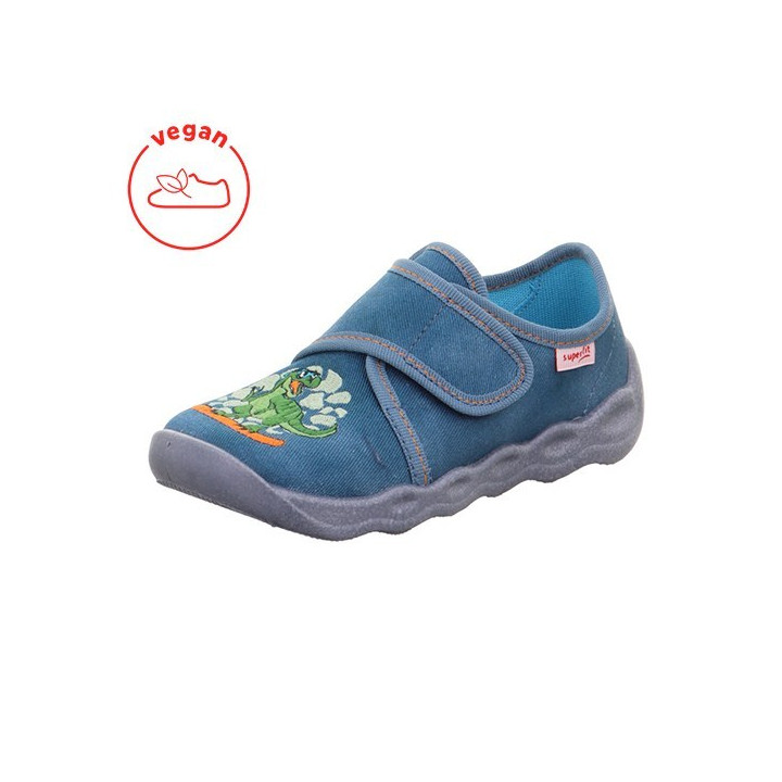 PANTOFLE TEKSTYLNE KAPCIE SUPERFIT BUBBLE BLAU 1-006274-8020