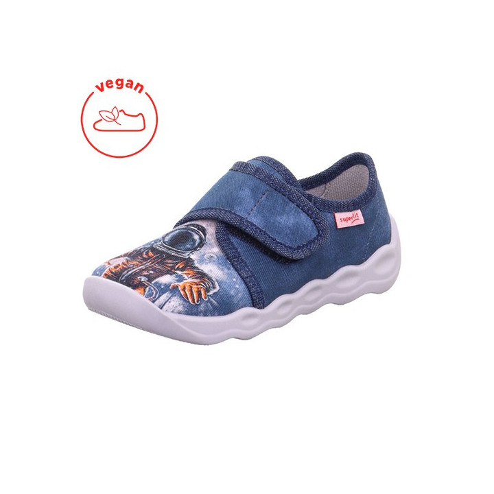 PANTOFLE TEKSTYLNE KAPCIE SUPERFIT BUBBLE BLAU/MEHRFARBIG 1-006274-8000