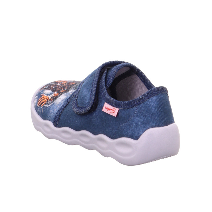 PANTOFLE TEKSTYLNE KAPCIE SUPERFIT BUBBLE BLAU/MEHRFARBIG 1-006274-8000