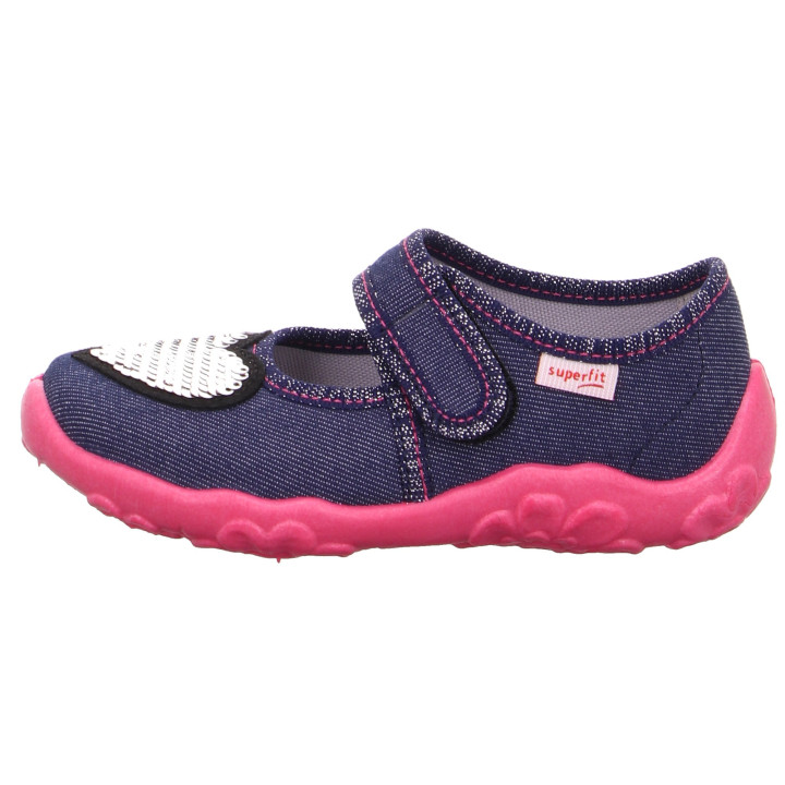 PANTOFLE TEKSTYLNE KAPCIE SUPERFIT BONNY BLAU 1-000280-8000