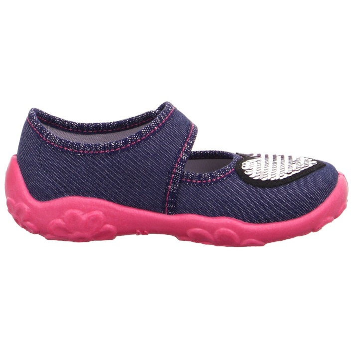 PANTOFLE TEKSTYLNE KAPCIE SUPERFIT BONNY BLAU 1-000280-8000