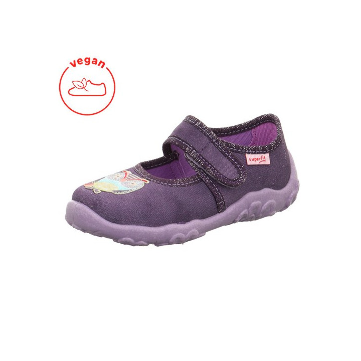 PANTOFLE TEKSTYLNE KAPCIE SUPERFIT BONNY LILA 1-000280-8510