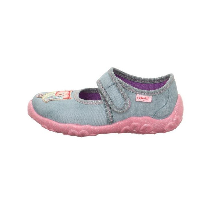 PANTOFLE TEKSTYLNE KAPCIE SUPERFIT BONNY GRUN 1-000280-7500