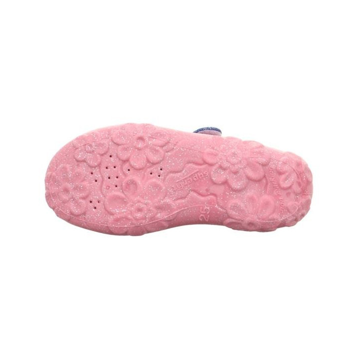 PANTOFLE TEKSTYLNE KAPCIE SUPERFIT BONNY BLAU/PINK 1-800282-8070
