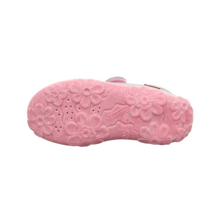 PANTOFLE TEKSTYLNE KAPCIE SUPERFIT BONNY GRAU/ROSA 1-000258-2500