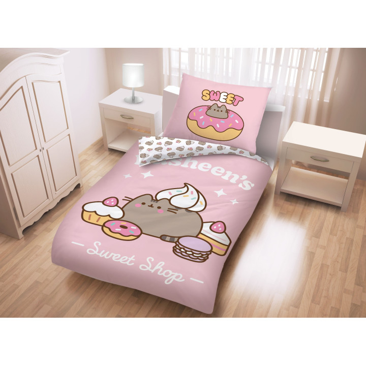 POŚCIEL BAWEŁNIANA FLUORESCENCYJNA 140 X 200 CM PUSHEEN'S SWEET SHOP PUS-2763BL