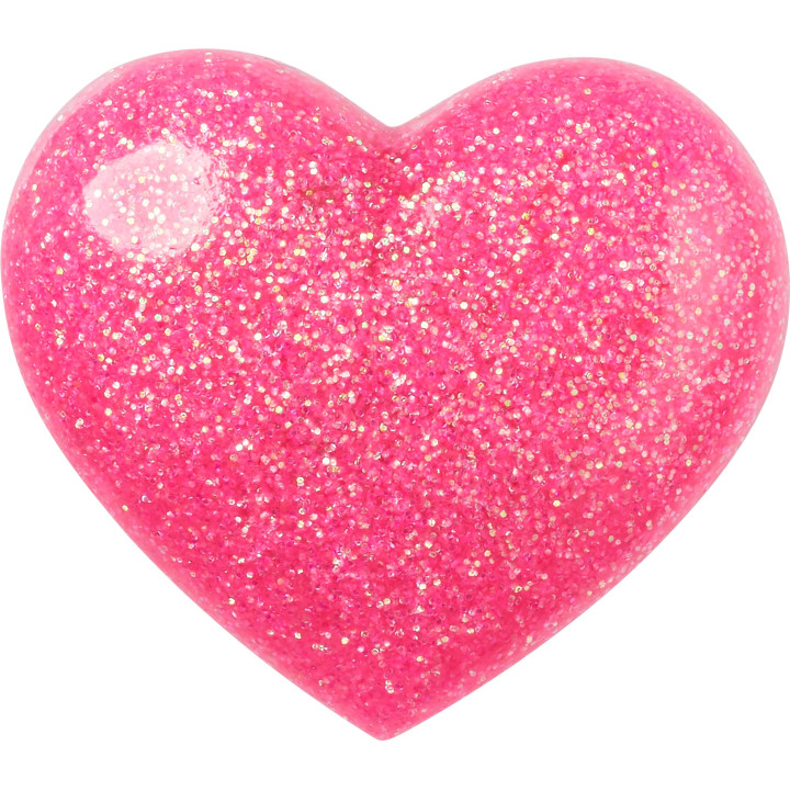 CROCS JIBBITZ CHARMS PRZYPINKA 10009905 PINK 3D GLITTER HEART