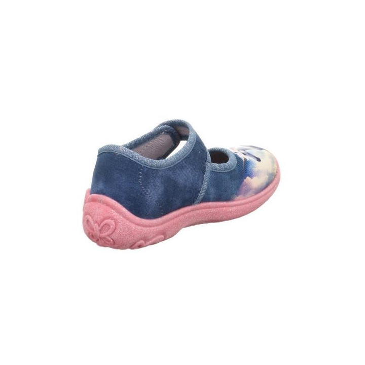 PANTOFLE TEKSTYLNE KAPCIE SUPERFIT BELINDA BLAU/ROSA 1-800288-8050