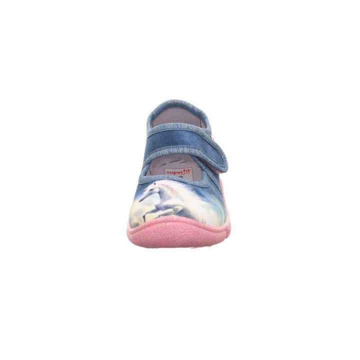 PANTOFLE TEKSTYLNE KAPCIE SUPERFIT BELINDA BLAU/ROSA 1-800288-8050